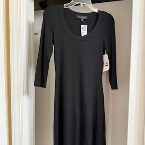 Karen Karen NWT  Women's Black cotton 3/4  Sleeve Dress